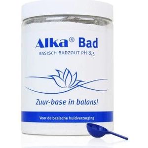 Alka Bad Medium in pot met maatschep (Basisch Badzout pH 8,5)  600 gram