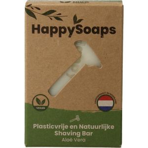 HappySoaps Shaving bar aloe vera  80 Gram