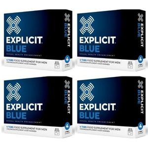 Explicit Blue Erectie Pillen voordeelpak  4x 4 tabletten + 16 tabletten