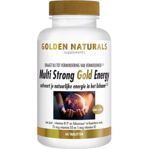 Golden Naturals Multi Strong Gold Energy  60 veganistische tabletten