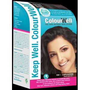 Colourwell 100% natuurlijke haarkleuring mild zwart  100 gram