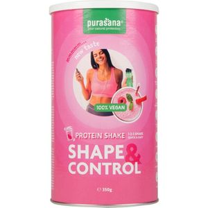 Purasana Shape & control proteine shake aardbei-framboos  350 gram