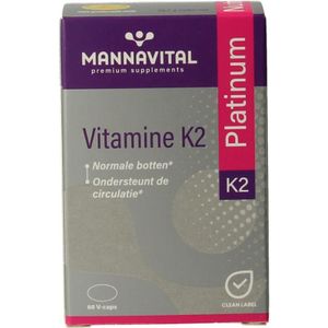 Mannavital vitamine k2  60 Vegetarische capsules