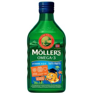 Mollers Omega-3 levertraan tutti frutti  250 Milliliter