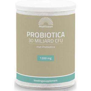 Mattisson Probiotica poeder 30 miljard CFU met prebiotica  125 Gram