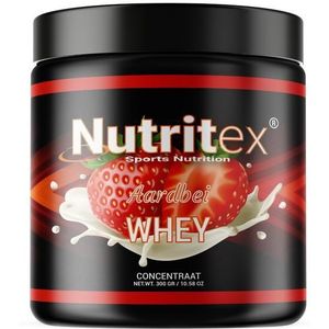 Nutritex whey proteine aardbei  300 gram