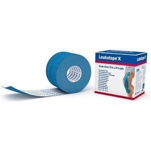 Leukotape K elastische tape 5m x 5cm blauw  1 stuks
