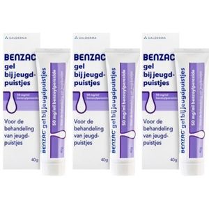 Benzac Gel 50mg/ml benzoylperoxide 3-pak  (3 X 40 gram)