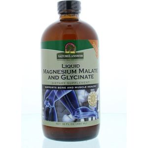 Natures answer Vloeibaar magnesium malaat & bisglycinaat  480 Milliliter
