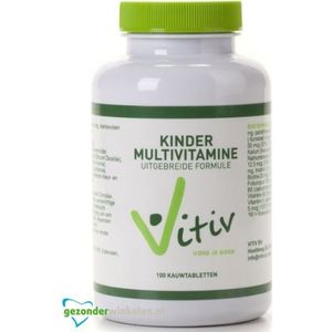 Vitiv kinder multivitamine kauwtabletten  100TB |