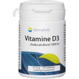 Springfield Vitamine D3 1000IU  120 tabletten