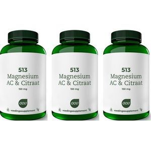 AOV 513 Magnesium AC & Citraat Trio-pak  3x 180 tabletten (= 540 tabletten)