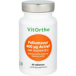 Vitortho Foliumzuur 400 mcg met vitamine B12  60 tabletten