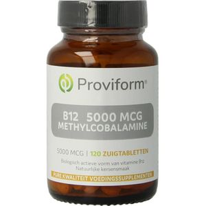 Proviform Vitamine B12 5000mcg methylcobalamine  120 Zuigtabletten