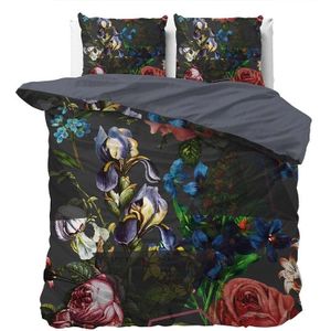 Dekbedovertrek Zina - Lits-Jumeaux (240x220 cm) - Paars Polyester-katoen - Dessin: Bloemen - Manilla - Dekbed-Discounter.nl