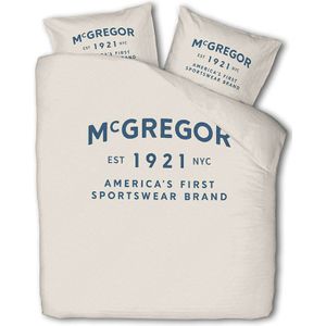 Dekbedovertrek McGregor - Katoen - Boston - Beige - Lits-Jumeaux (240x240 Cm) - Beige & Off-white Katoen - Tekst & Hotel Luxe - McGregor - Dekbed-Discounter.nl