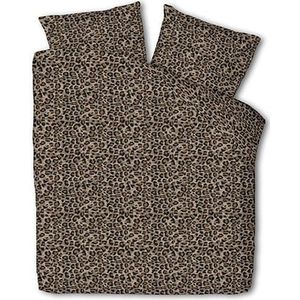 Dekbedovertrek Wild Leopard Dekbedovertrek - Tweepersoons (200x220 cm) - Bruin Microvezel Katoen - Dessin: Dieren - Fresh & Co
