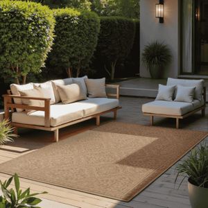 Dubbelzijdig Buitenkleed Rosel - Beige maat: 290x200cm - materiaal: Polypropyleen - Dekbed-Discounter.nl