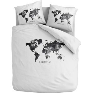 Sale: -60% | Dekbedovertrek Wanderlust - Eenpersoons (140x200 Cm) - Meerkleurig Microvezel - - Fresh And Co - Dekbed-Discounter.nl