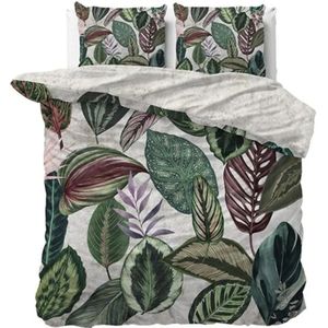 Dekbedovertrek Katoen-Satijn - Adriana - Tweepersoons (200x200 Cm) - Meerkleurig Katoen-satijn - Natuur - Manilla - Dekbed-Discounter.nl