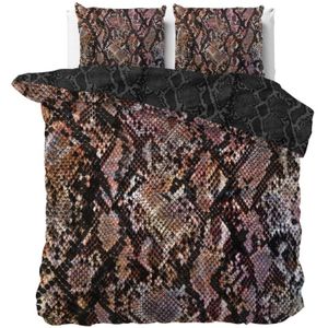 Dekbedovertrek Katoen-Satijn - Germaine - Eenpersoons (140x200 Cm) - Meerkleurig Katoen-satijn - Abstract - Manilla - Dekbed-Discounter.nl