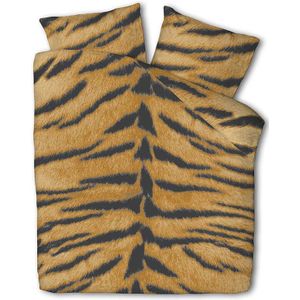 Dekbedovertrek Tiger Skin Dekbedovertrek - Tweepersoons (200x200 cm) - Meerkleurig Katoen - Dessin: Dieren - Fresh & Co