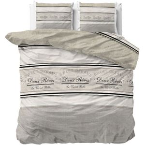 Dekbedovertrek Sweet Doux - Eenpersoons (140x200 Cm) - Wit Microvezel - - Sleeptime - Dekbed-Discounter.nl