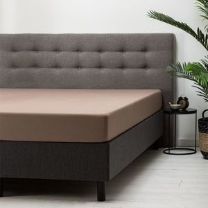 Hoeslaken Katoen - Taupe - 180x200 cm - Taupe - Dekbed Discounter