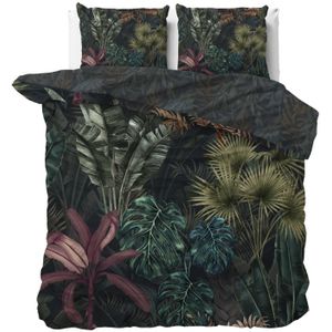 Dekbedovertrek Katoen-Satijn - Leonore - Lits-Jumeaux (240x220 Cm) - Meerkleurig Katoen-satijn - Natuur - Manilla - Dekbed-Discounter.nl