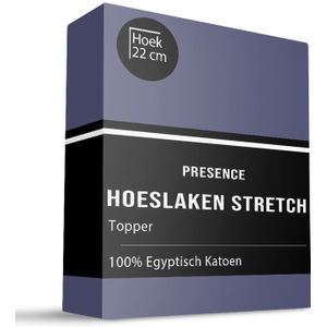 Topper Hoeslaken - Egyptisch Katoen Stretch - 190x200 cm - Keuze Uit Meerdere Kleuren - Presence - Dekbed-Discounter.nl