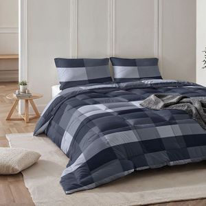 Lazy Dekbed Anne Dekbed Zonder Hoes! Ruiten 200x200 Cm Anti Allergie & Ademend Sleeptime - Dekbed-Discounter.nl