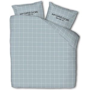 Sale: -30% | Dekbedovertrek McGregor - Katoen-Flanel - Coastal Blues - Tweepersoons (200x200 Cm) - Blauw Flanel Katoen - Strepen - McGregor - Dekbed-Discounter.nl