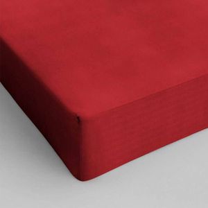 Hoeslaken Katoen - Rood - 180x220 cm - Rood - Dreamhouse