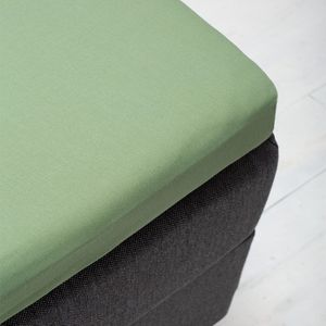 Topper Hoeslaken Katoen - Groen - Maat: 80 x 200 - 80x200 cm - Groen - Fresh and Co