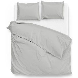 ZoHome Satinado Dekbedovertrek - Tweepersoons - 200x200/220 cm - Ash Grey