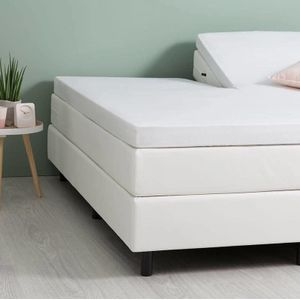 Molton Hoeslaken - Wit - 80% Katoen 20% Polyester