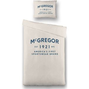Dekbedovertrek McGregor Boston Dekbedovertrek - Eenpersoons (140x240 cm) - Beige Katoen - Dessin: Tekst - McGregor