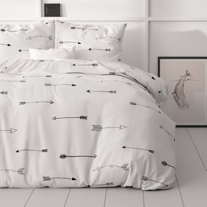 Dekbedovertrek Risma Dekbedovertrek - Lits-Jumeaux (240x220 cm) - Wit Katoen - Dessin: - Sleeptime Elegance