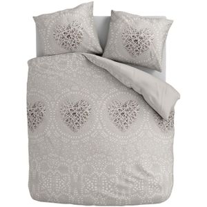 Sale: -60% | Dekbedovertrek Wicker Love - Lits-Jumeaux (240x220 Cm) - Meerkleurig Microvezel - - Fresh And Co - Dekbed-Discounter.nl