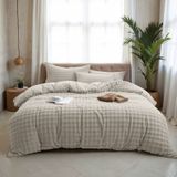 Sleeptime - Pom Pom - Dekbedovertrek - Beige - 200x200/260 + 2 Kussenslopen 60x70