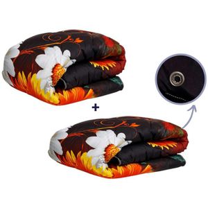 Dekbed Easy Dekbed Summer Flower - Easy - zonder overtrek - 140x200 cm (Eenpersoons) - Zelesta - 300 gram p/m2 - Dekbed-Discounter.nl