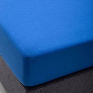 Hoeslaken Katoen - Blauw - 80x200 - 80x200 cm - Blauw - Dekbed Discounter
