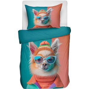 Kinderdekbedovertrek Katoen - 140x200 Cm Meerkleurig - Dieren - Fresh And Co Kids - Dekbed-Discounter.nl