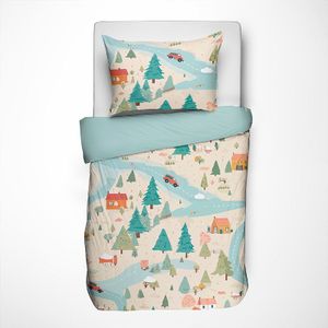 Sale: -40% | Kinderdekbedovertrek Katoen - 140x200 Cm Meerkleurig - - Fresh And Co Kids - Dekbed-Discounter.nl