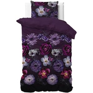 Sleeptime Magic Flower Dekbedovertrek - 140 x 200/220 + 1 60 x 70 cm kussensloop - Paars