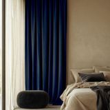 Velvet Gordijnen Verduisterend - Haken of Ringen maat: 250 x 150 cm - materiaal: Polyether - Dekbed-Discounter.nl