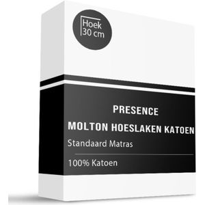 Molton Hoeslaken Katoen Waterdicht - 200x210 cm - Presence Matrasbeschermer - Dekbed-Discounter.nl