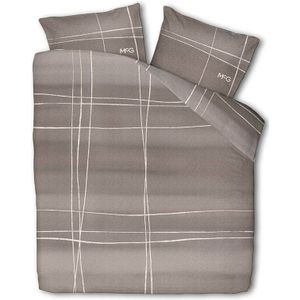 Dekbedovertrek McGregor - Tweepersoons (200x240 cm) - Taupe Katoen - Dessin: Strepen - McGregor - Dekbed-Discounter.nl