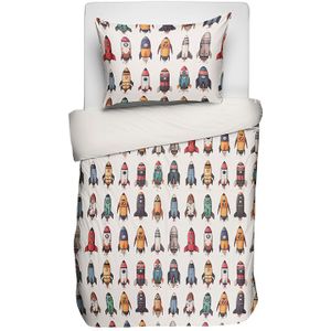 Sale: -40% | Kinderdekbedovertrek Katoen - 140x200 Cm Meerkleurig - - Fresh And Co Kids - Dekbed-Discounter.nl