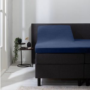 Luna Splittopper Hoeslaken Jersey - Navy - 140x200 cm - Blauw - Luna Bedding